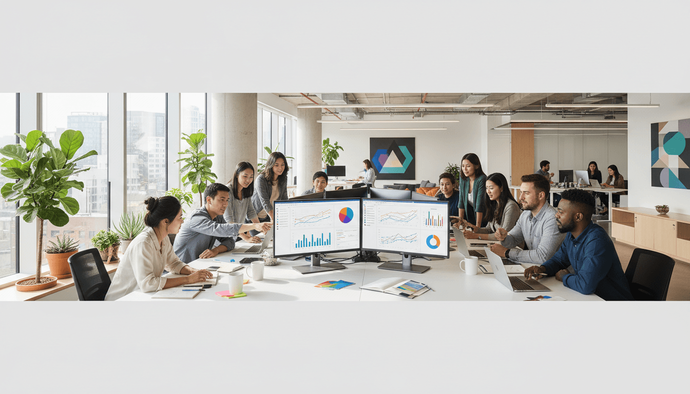 marketing dashboard with analytics charts